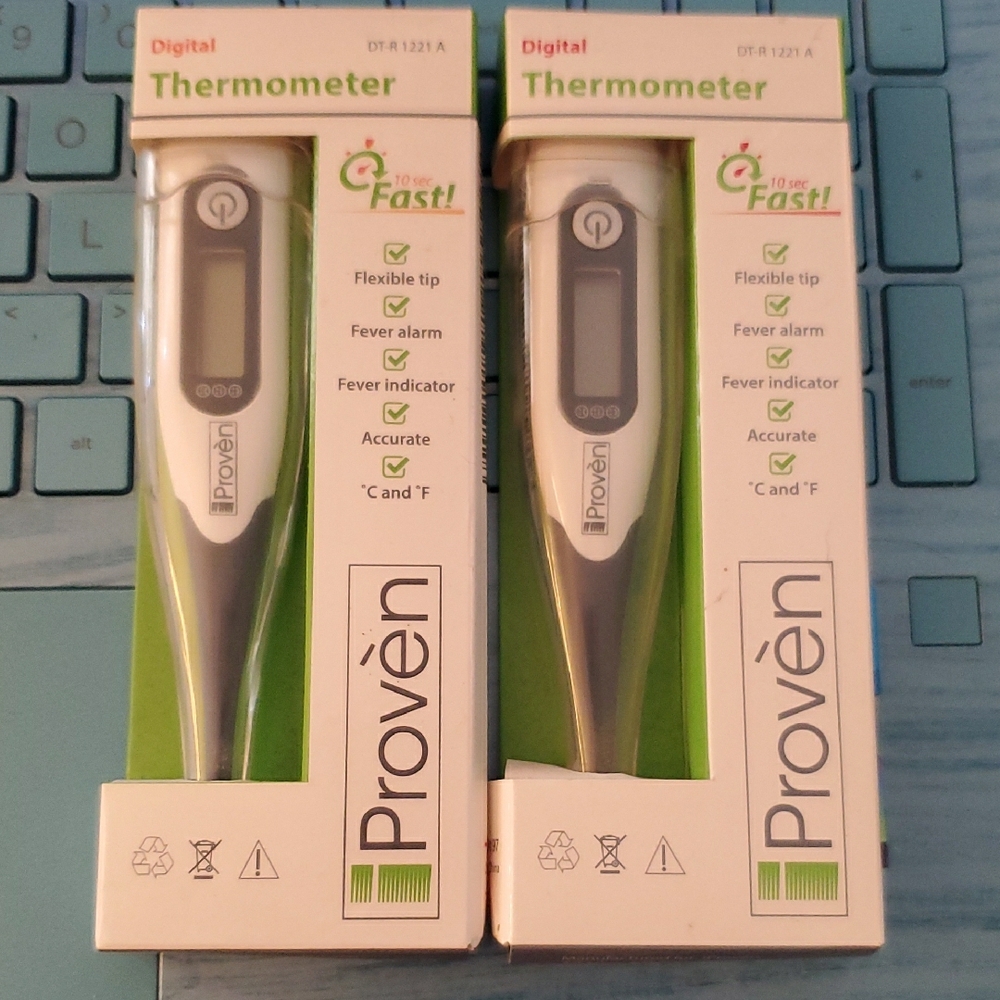 PROVEN Digital Thermometer - White (1) NIB